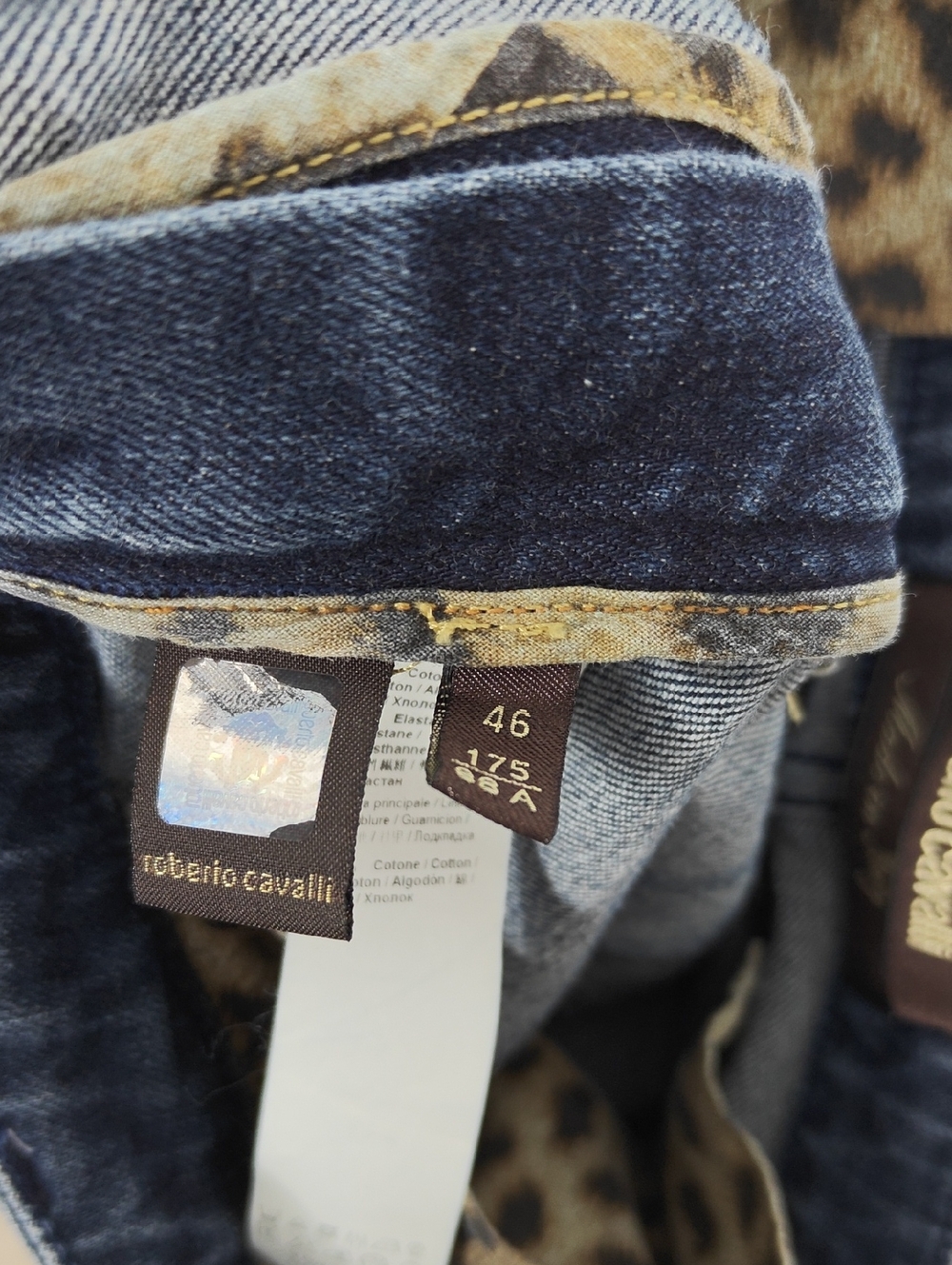 ROBERTO CAVALLI Mid-Rise Wide Leg Dark Wash Jeans Size EUR 46 US 10 - Picture 3 of 16